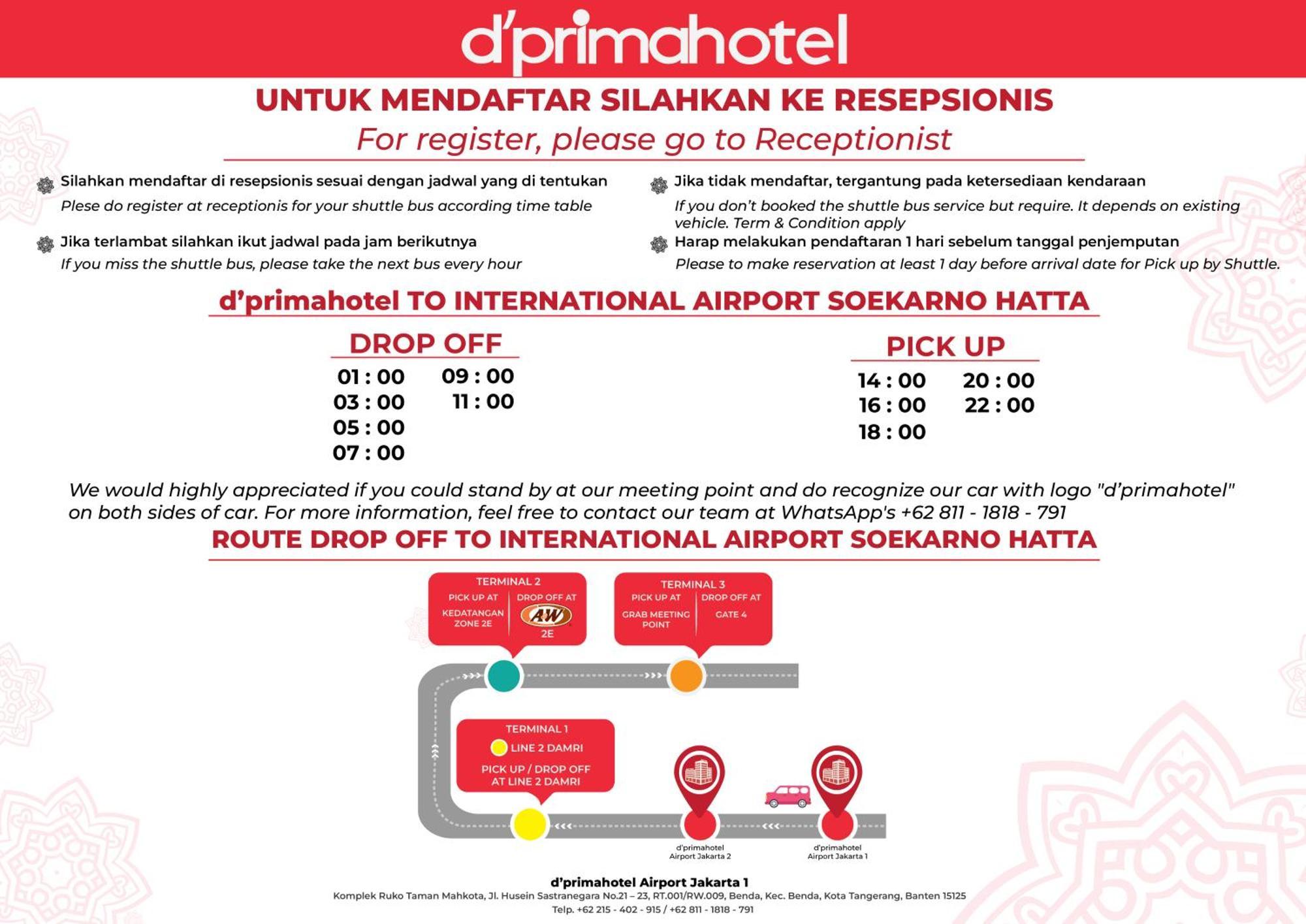 D'Primahotel Airport Jakarta 1 Tangerang Exterior foto